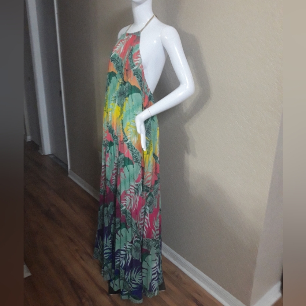 Ever After Fully pleated Halter Sun Dress